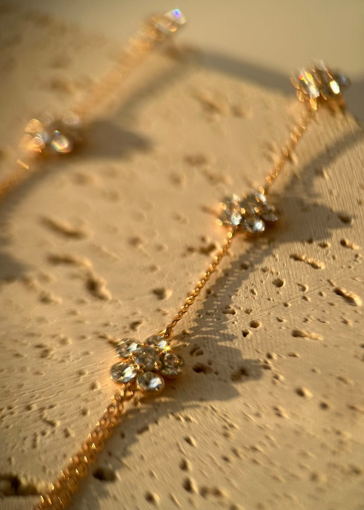 14K Real Gold Plated Daisy Chain Drop Earrings.