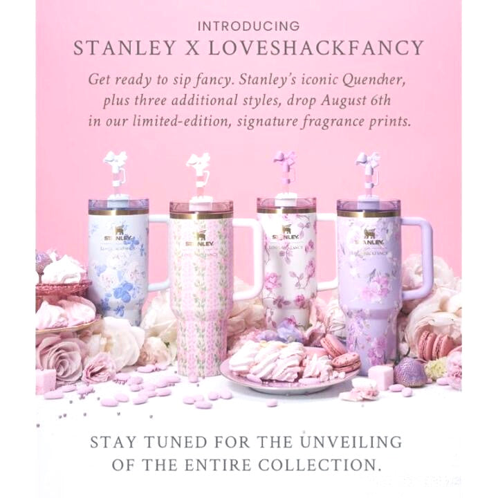 LOVE SHACK FANCY STANLEY CUP (WHITE with FLOWERS)